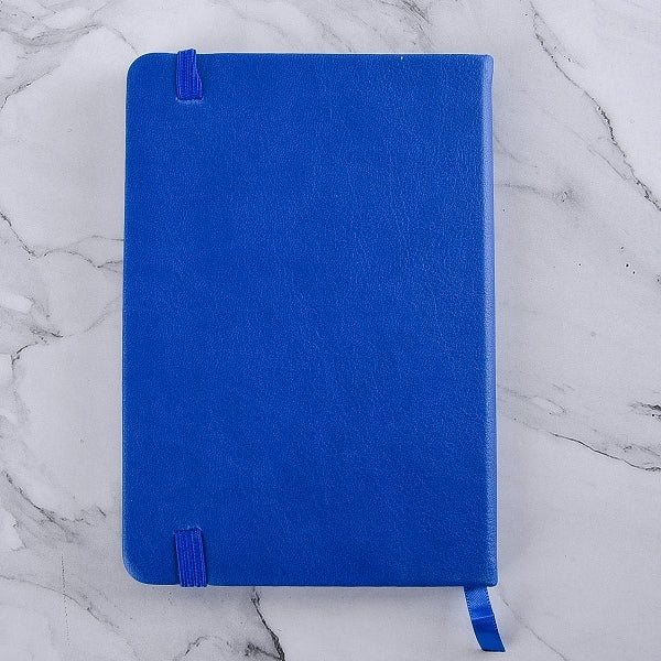 A6皮革燙銀束帶PU筆記本