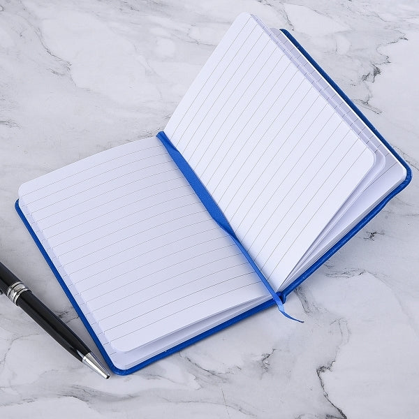 A6皮革燙銀束帶PU筆記本
