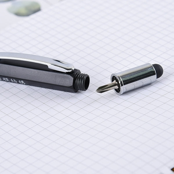 多功能觸控圓珠筆-螺絲起子-尺標