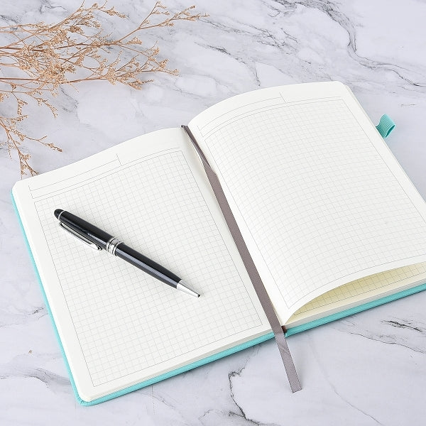 25K封面燙白PU皮筆記本