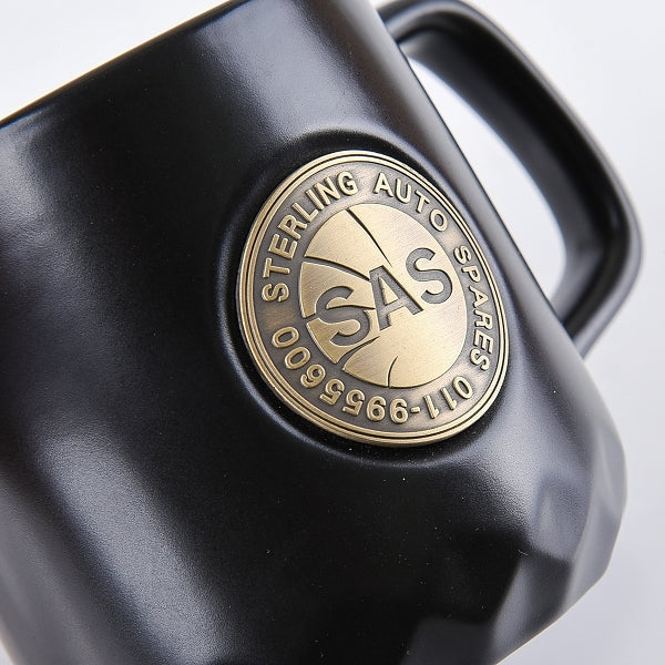 銅片銘牌馬克杯