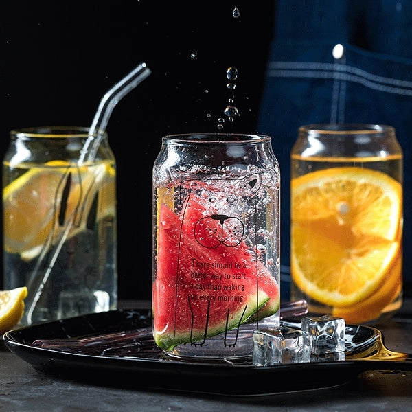 可樂造型透明玻璃杯