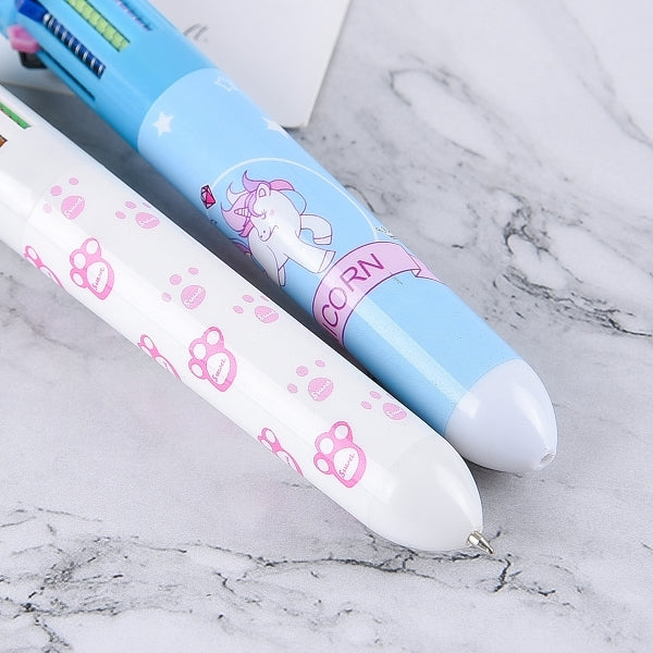 10色塑膠粗桿圓珠筆