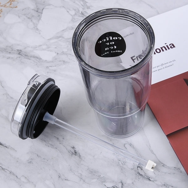 AS雙層隔熱吸管杯