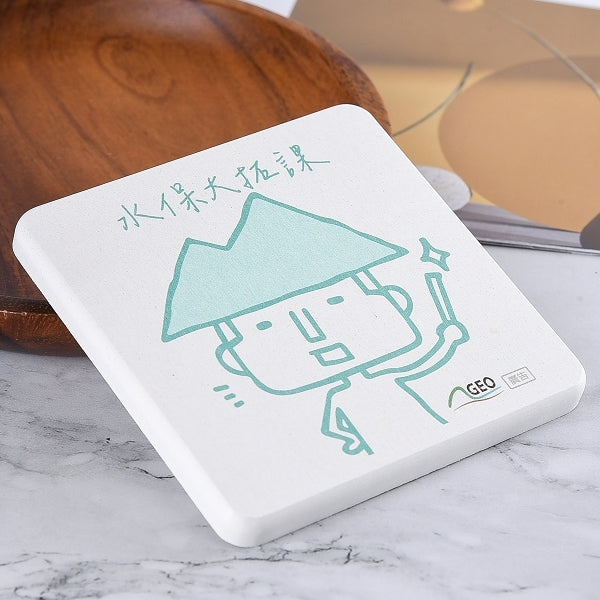 方形硅藻土杯墊