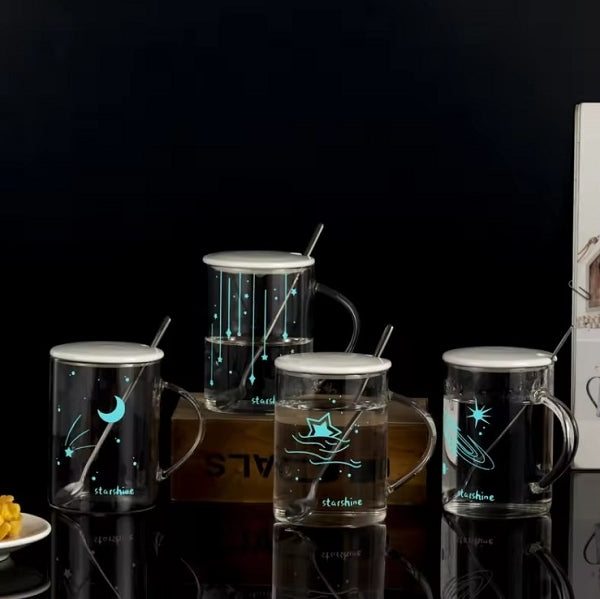 創意星月夜光玻璃杯