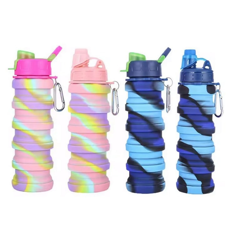 500ml便攜式伸縮矽膠水瓶