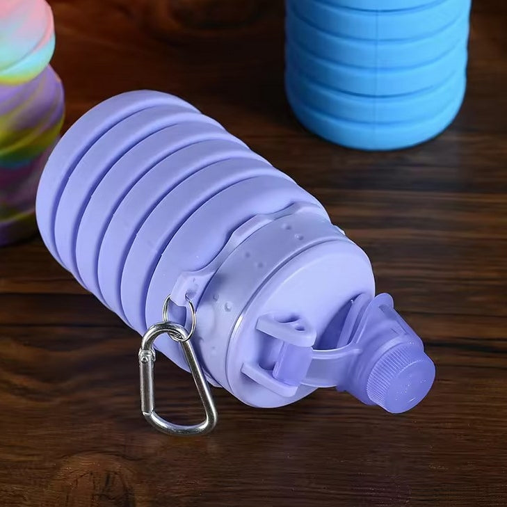 500ml便攜式伸縮矽膠水瓶