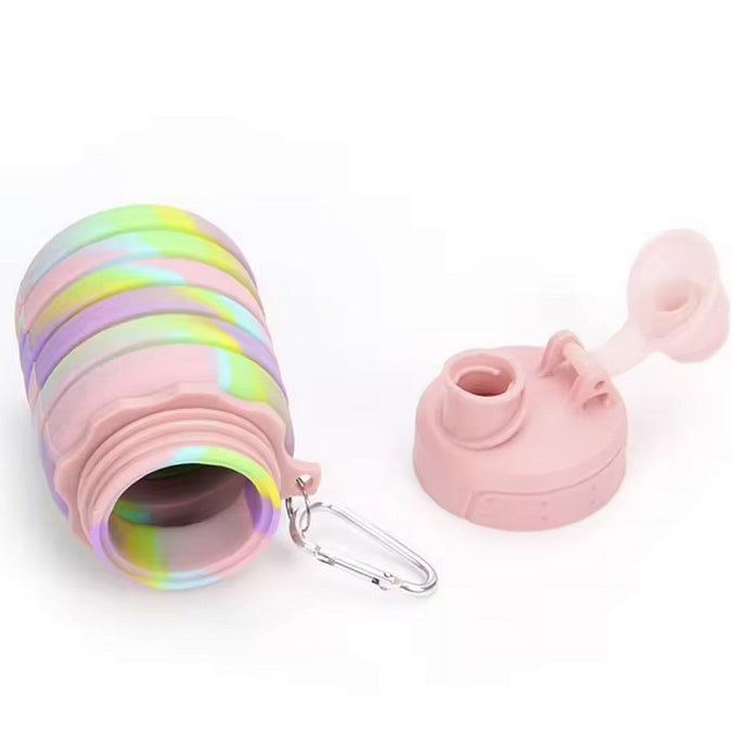 500ml便攜式伸縮矽膠水瓶