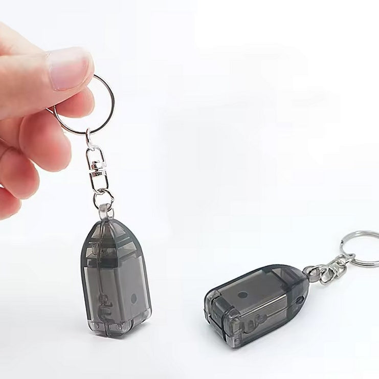 迷你指甲鉗塑料手柄旋轉指甲刀修剪器鑰匙鏈多功能工具