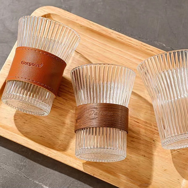 耐熱條紋玻璃水杯