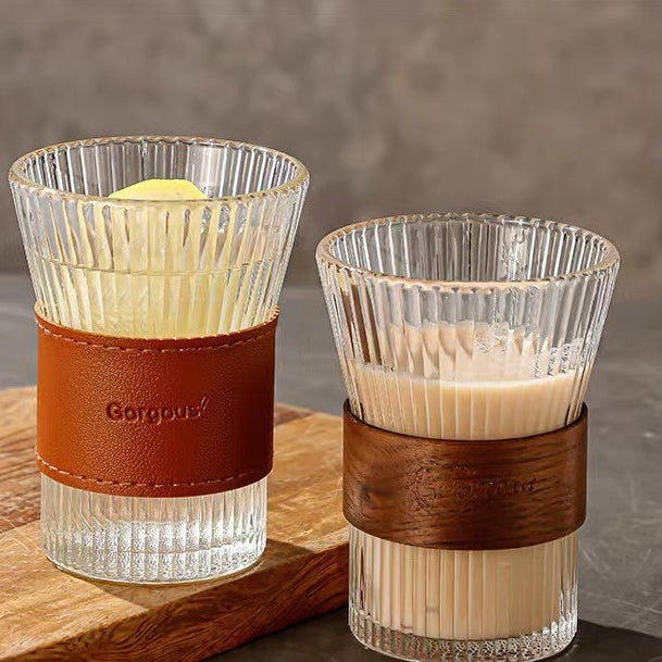 耐熱條紋玻璃水杯