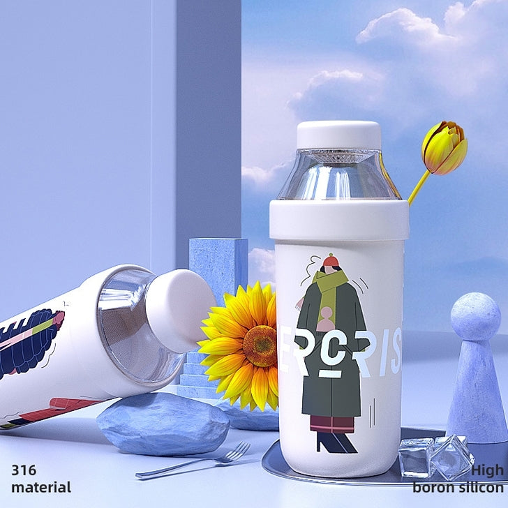 便攜式316不鏽鋼茶葉分離保溫瓶