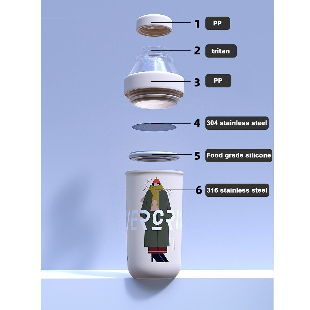 便攜式316不鏽鋼茶葉分離保溫瓶