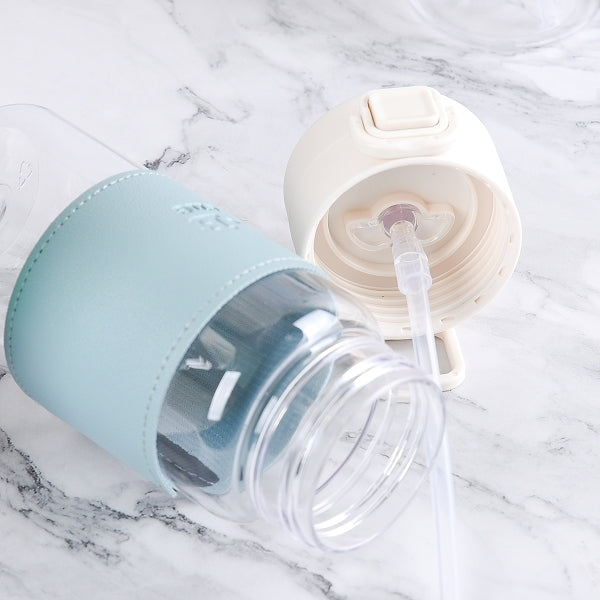 500ml吸管杯-皮套鬆緊帶杯套