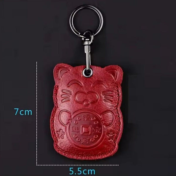 客製復古真皮鑰匙圈