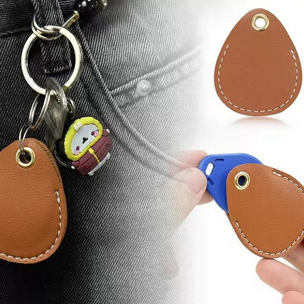 皮革門禁卡套鑰匙圈