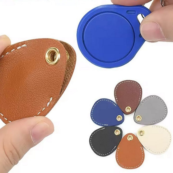 皮革門禁卡套鑰匙圈