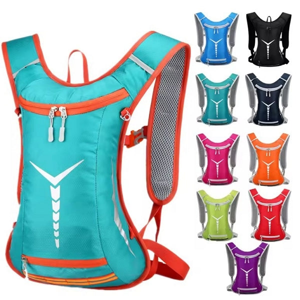戶外尼龍反光防水輕便休閒旅行包運動跑步健行滑雪騎乘水袋背包