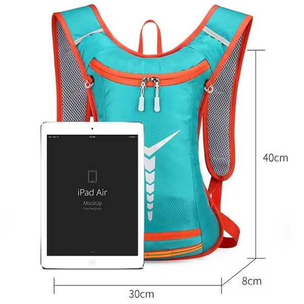 戶外尼龍反光防水輕便休閒旅行包運動跑步健行滑雪騎乘水袋背包