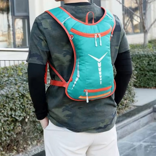 戶外尼龍反光防水輕便休閒旅行包運動跑步健行滑雪騎乘水袋背包
