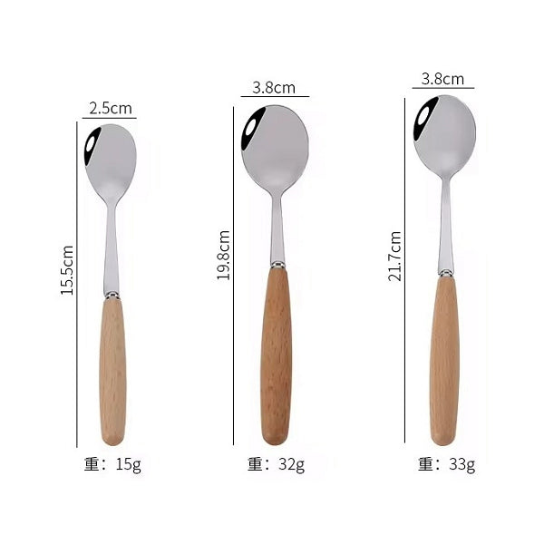 3件式木柄環保餐具組