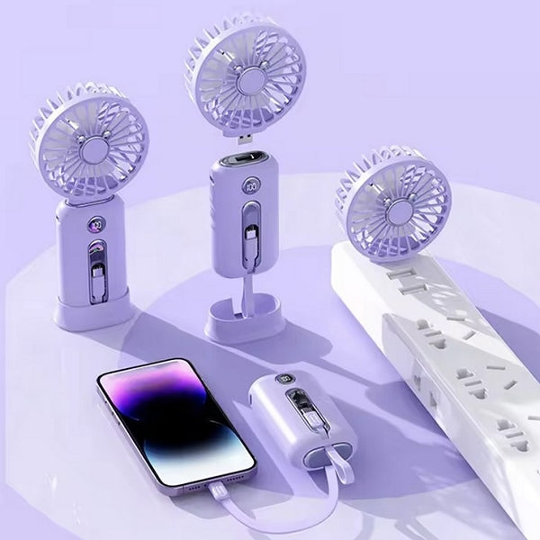 10000mah電量顯示行動電源+可拆風扇