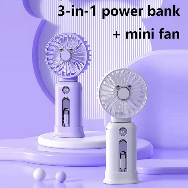 10000mah電量顯示行動電源+可拆風扇