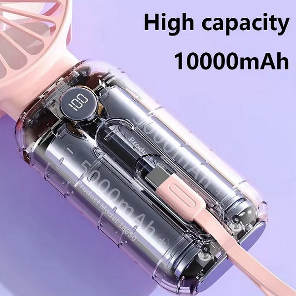 10000mah電量顯示行動電源+可拆風扇
