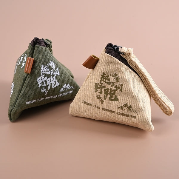 三角立體造型帆布零錢包