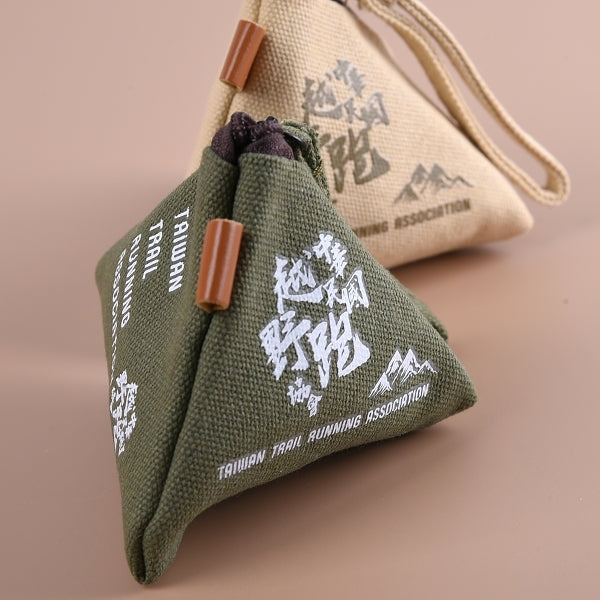 三角立體造型帆布零錢包