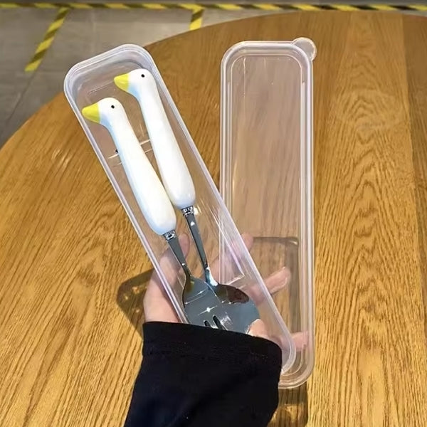 動物造型不鏽鋼環保餐具組