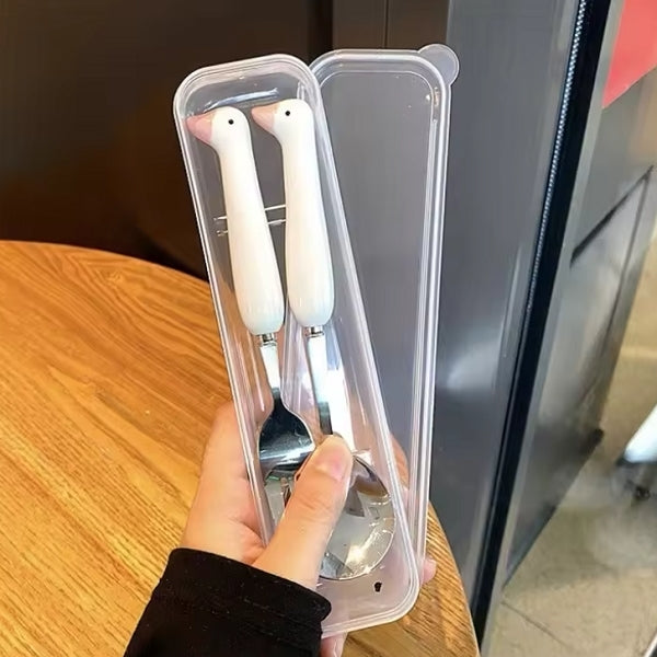 動物造型不鏽鋼環保餐具組