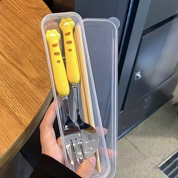 動物造型不鏽鋼環保餐具組