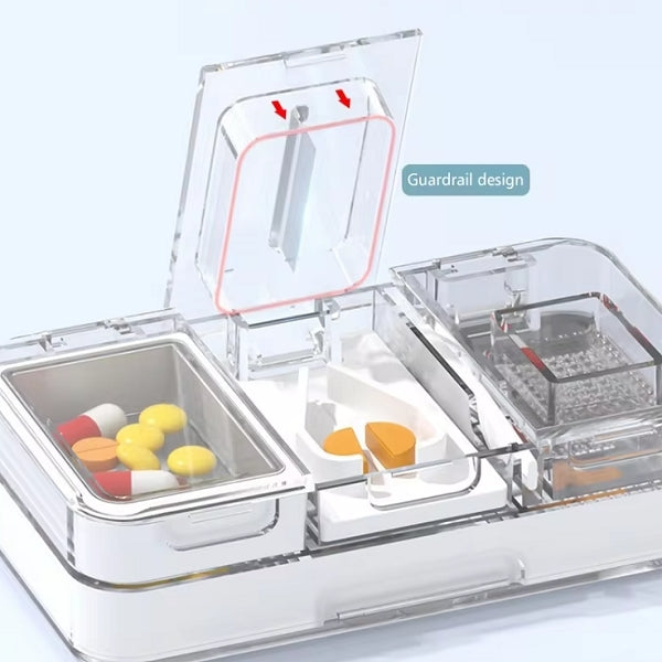 旅行便攜式雙層藥盒