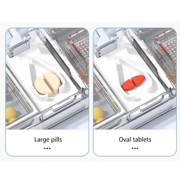 旅行便攜式雙層藥盒