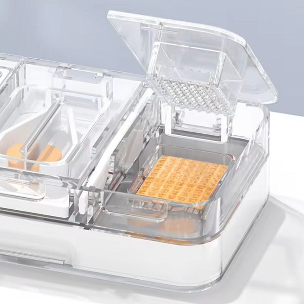 旅行便攜式雙層藥盒