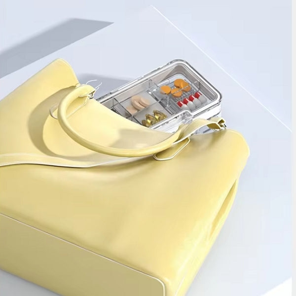 旅行便攜式雙層藥盒