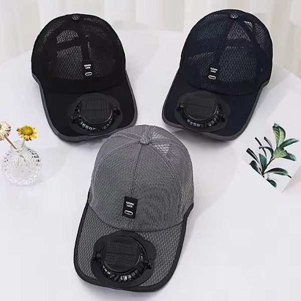 太陽能風扇運動帽