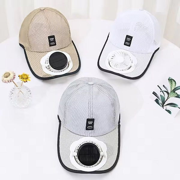 太陽能風扇運動帽
