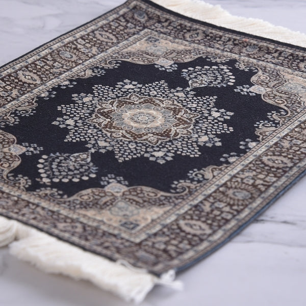 波斯地毯造型流蘇滑鼠墊/杯墊