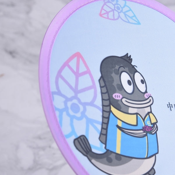 銀色背膠折疊飛盤扇