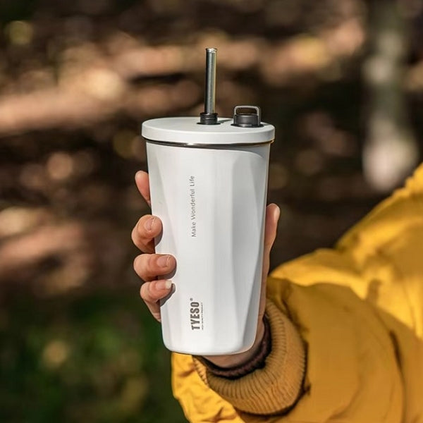 600ml吸管隨行咖啡杯