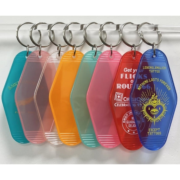 透明菱形鑰匙牌