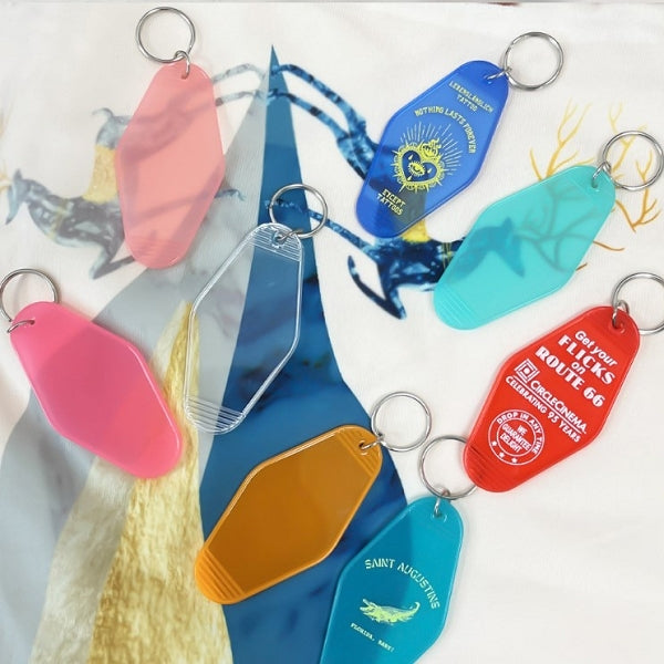 透明菱形鑰匙牌