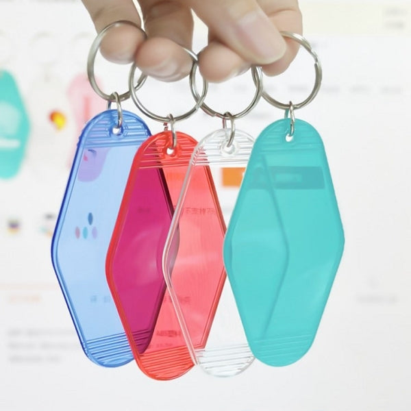 透明菱形鑰匙牌