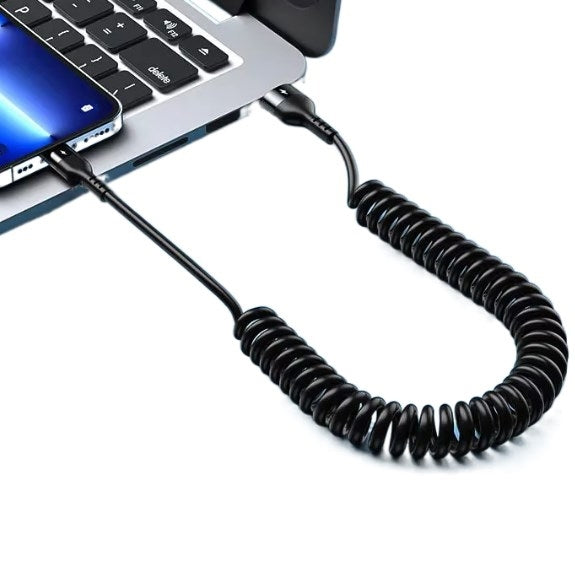 USB傳輸充電線-彈簧充電線