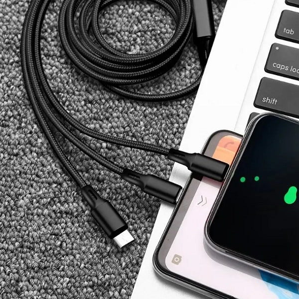 三合一尼龍編織充電線