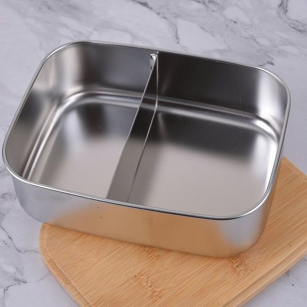 竹蓋單層兩格餐盒