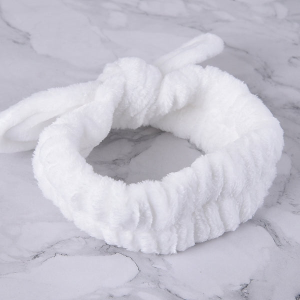 法蘭絨蝴蝶結化妝洗臉束髮帶